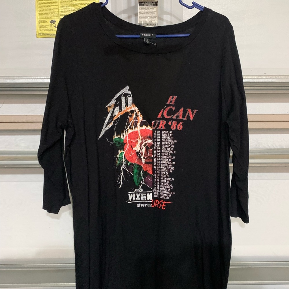 Torrid mesh vixen shirt